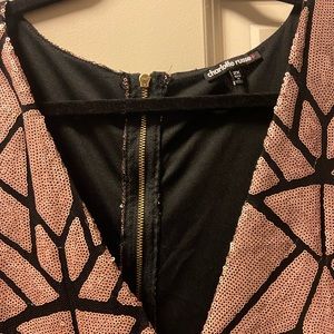 Pink and Black Sequin Romper